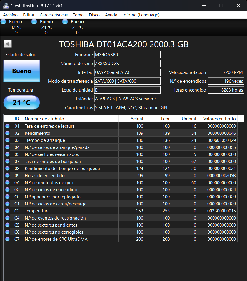 Disco Duro TOSHIBA 2TB MQO3ACA200
