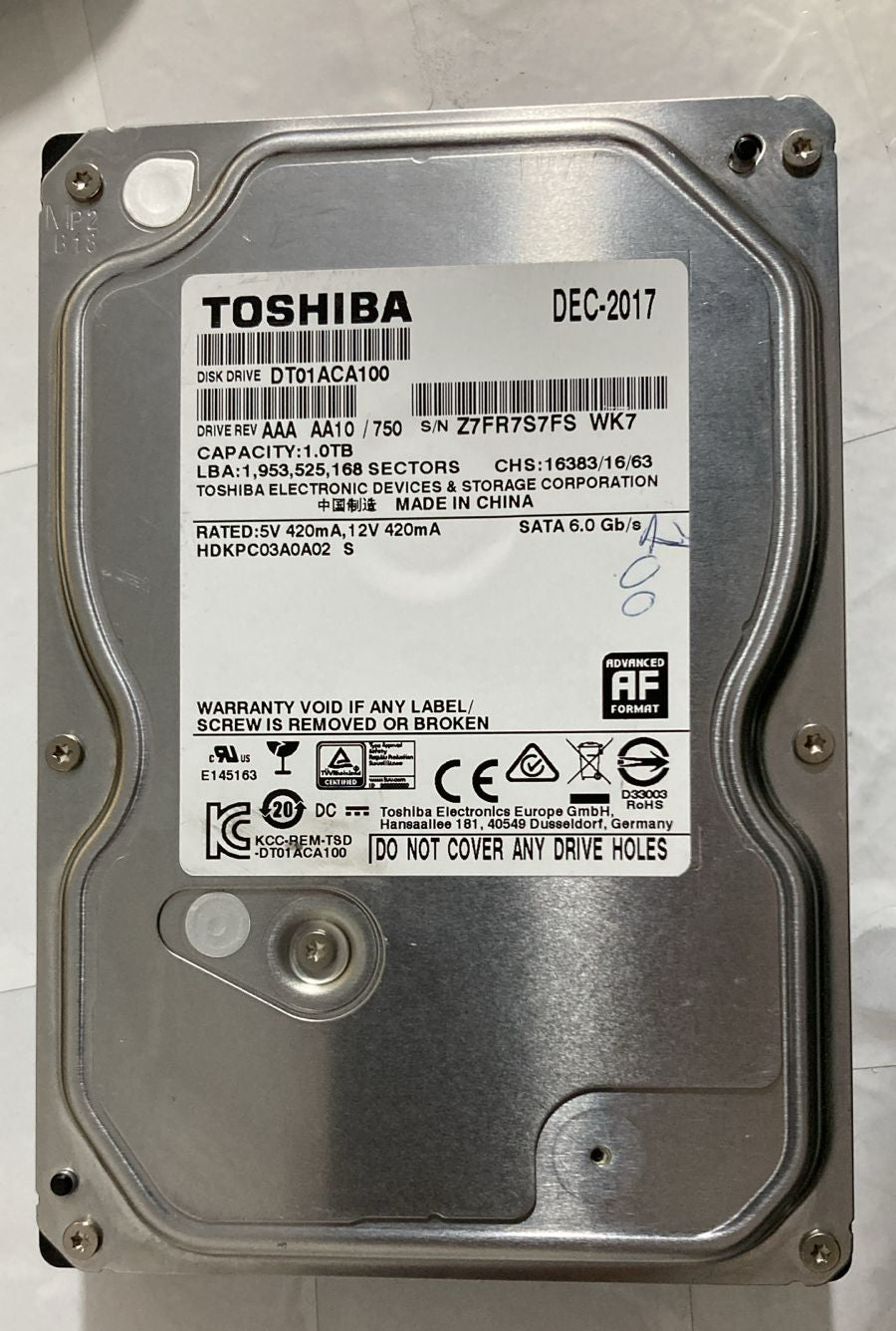 Disco duro TOSHIBA 1TB