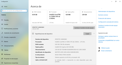 Dell Latitude 5480, 14 , Core I5 7200u, 8gb, 256gb Ssd M.2