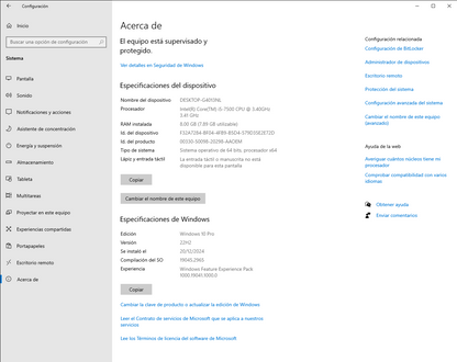 CPU DELL OPTIPLEX 3050