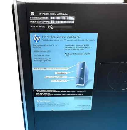 Computadora Hp Pavilon Completa Slimline S5000 1tb Hdd 6gb Drr3, Amd (Reacondicionado)